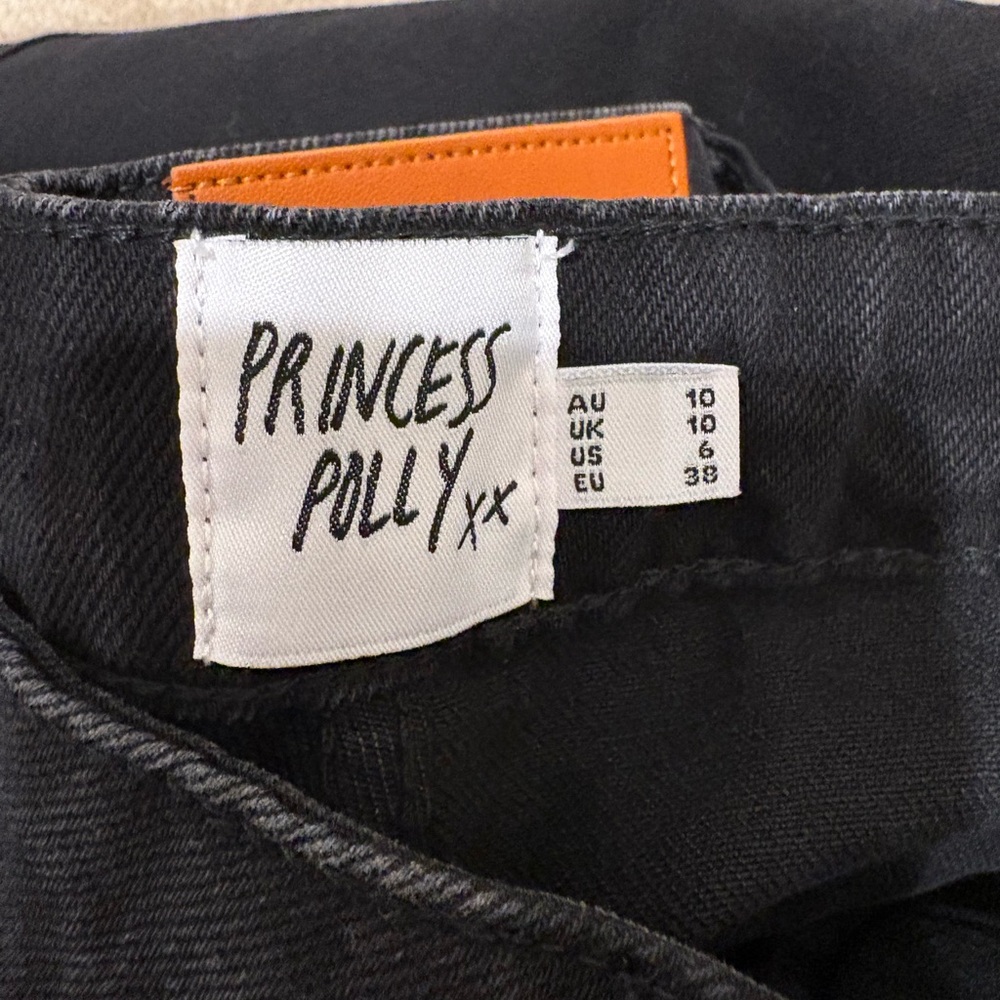 Princess Polly Wide Leg Cargo Black Pants Size 6 NWOT - Picture 6 of 6